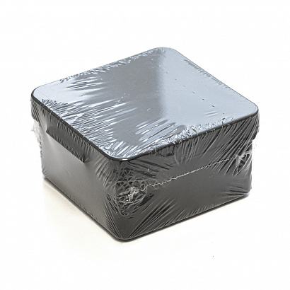 Коробка распределительная 60-0200-9005 для прямого монтажа двухкомпонентная безгалогенная (HF) черная 70х70х40 (150шт/кор) Промрукав