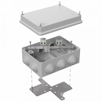 Коробка огнестойкая для о/п 40-0310-FR1.5-4 Е15-Е120 RAL7035 150х110х70 (6 шт/кор) Промрукав