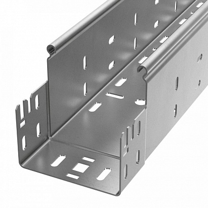 Лоток перфорированный Профи INOX (AISI 304) 100х100х3000 (1,0 мм) (6 м/уп) Промрукав