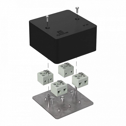 Коробка огнестойкая для кабель-канала 40-0460-FR6.0-8 Е15-Е120 RAL9005 85х85х45 (44 шт/кор) Промрукав